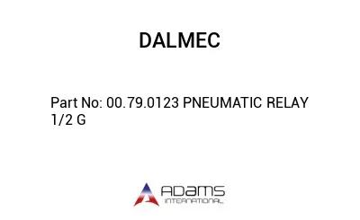 00.79.0123 PNEUMATIC RELAY 1/2 G