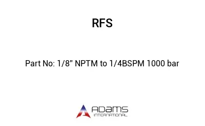 1/8” NPTM to 1/4BSPM 1000 bar