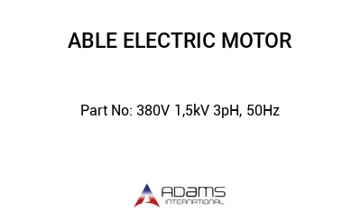 380V 1,5kV 3pH, 50Hz