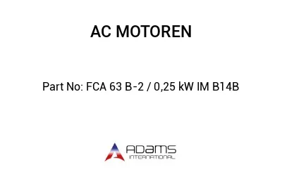 FCA 63 B-2 / 0,25 kW IM B14B