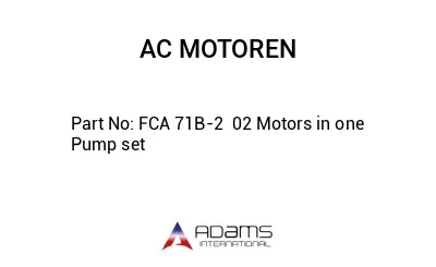 FCA 71B-2  02 Motors in one Pump set